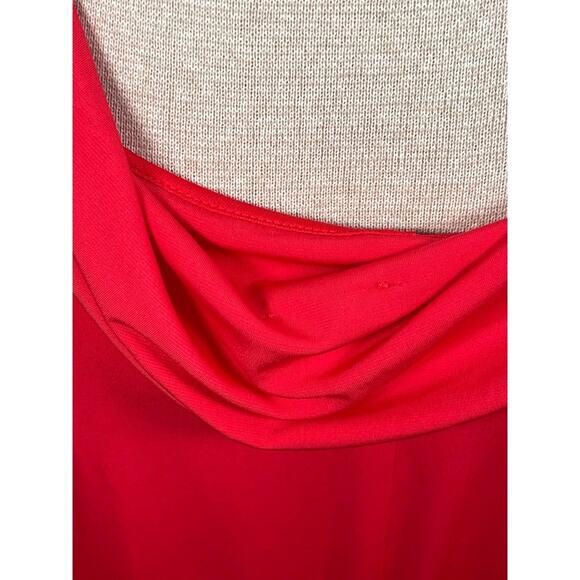 Katie May Lolita Cowl Neck Crystal Embellished Cherry Red Maxi Gown Size XL - Picture 10 of 13